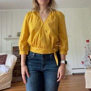 Madewell Star Printed Cropped Blouse